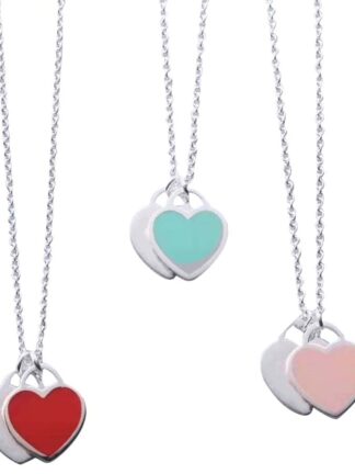 Купить Heart Love Necklace Bracelet Suit for Man Woman Necklaces Bracelets Fashion Chain Brand Jewelry 3 Color