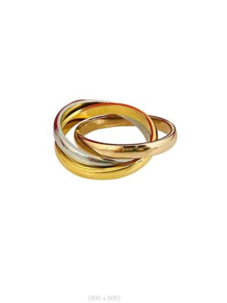 Купить Rose Gold Stainless Steel Crystal wedding Ring Woman Jewelry designer Love Rings Men Promise Titanium Three-Rings For Female Women Gift Engagement With bag 5--11