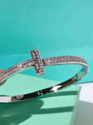 Купить charm designer Stainless Imbue Diamond T Shape locks bracelet for men Women Fashion Jewelry rose gold silver gold love bangle Party Gift