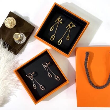 Купить pig nose Stud fashion brand three ring titanium steel earrings 18K gold rose silver pendant earrings suitable for couple gift