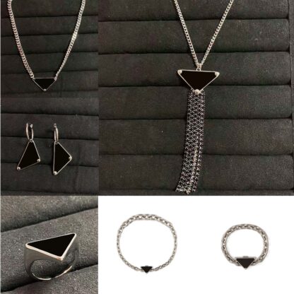 Купить Jewelry Designers Suits Fashion Bracelet Necklace Earrings Ring Suit Man Woman Unisex Chain Highly Quality