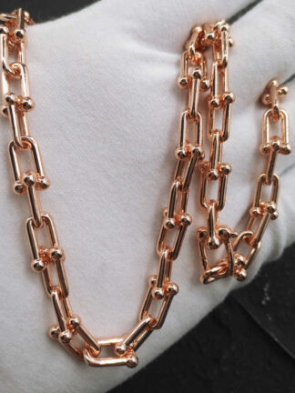 Купить hardwear graduated Necklace cross for Women Series Chain Link Necklace Charm Small U Type Luxury Brand Jewelry 925 Sterling Silver