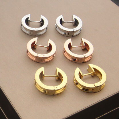 Купить fashion studs wedding Stainless Dangle Earrings Steel Double rose gold silver Cartilage Hoop