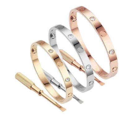 Купить Love Mens bracelets designer bangle Women Titanium Steel Screw Screwdriver Gold Silver Rose Bracelets Valentine Day gift for girlfriend jewelry bangles bracelet
