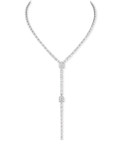 Купить Crystal pendant engagement promise Necklace Fine Jewelry 925 Sterling Silver Collar Color Bride Rhinestone Tie Accessories