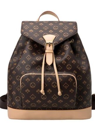Купить Backpack Leather Handbags High Quality men women famous Rivet printing Designer lady Bags Boy Girl back pack XMN0