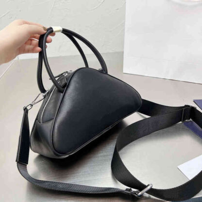 Купить Evening Bags Triangle Totes Bag Designer Handbag Women Black Leather Top Handle Luxury Design Tote purses ladies handbags purse evening X03E