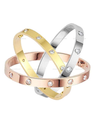 Купить Love Screw 10CZ Bracelet Designer Bracelets Luxury Jewelry Women Bangle Classic 5.0 Titanium Steel Alloy Gold-Plated Craft Colors Never Fade Not Allergic AAA+ D1033
