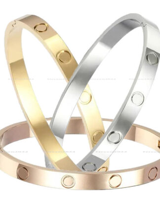 Купить Love Bracelet Bangles Women Men Titanium Steel Screw Screwdriver Bracelets Nail Bracelet Jewelry with velvet bag Never Fade Not Allergic AAA+ 16--22