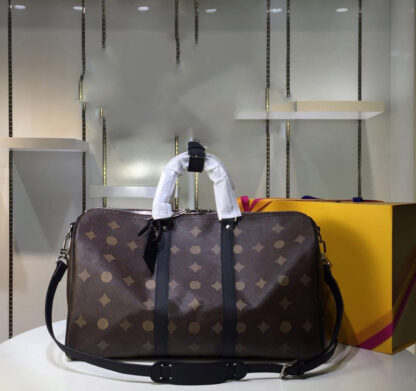 Купить Designer men and women travel bags canvas leather luxury large capacity travel outdoor leisure handbags single shoulder inner compartment