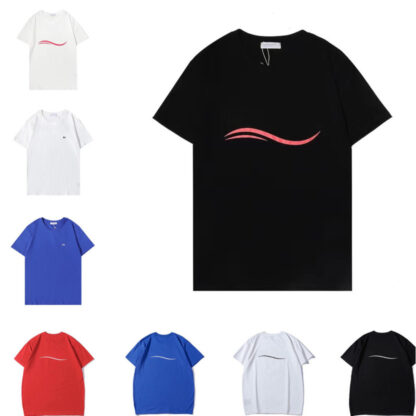 Купить Designer t-shirt fashion Summer short Sleeve waves Tee poloshirt shirt Men Women Lovers luxury senior Pure cotton high quality size S-2XL