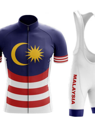 Купить 2022 Team Malaysia Interesting Summer Cycling Short Sleeve Jersey With Bib Shorts Set