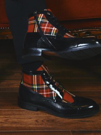 Купить Men Boots PU Leather Fashion Shoes Low Heel Lace Up Zipper Fringe Dress Brogue Spring Vintage Classic Male Casual AP051