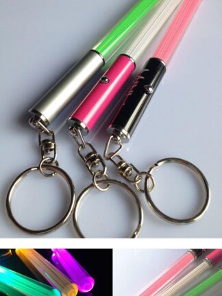 Купить LED Flashlight Stick Keychain Mini Torch Aluminum Key Chain Key Ring Durable Glow Pen Magic Wand Stick Lightsaber LED Light Stick