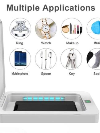 Купить UV-C 254nm Disinfection box UV Phone Sanitizer UV Sterilizer for Phone Jewelry Watch powered by laptop desktop mobile power USB charger