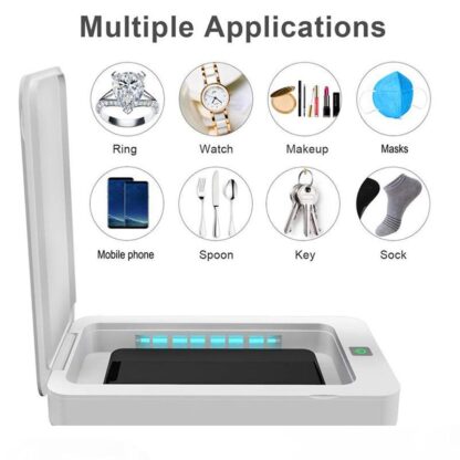 Купить UV-C 254nm Disinfection box UV Phone Sanitizer UV Sterilizer for Phone Jewelry Watch powered by laptop desktop mobile power USB charger