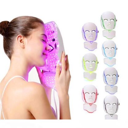 Купить TOP PTD Photon LED Face and Neck Mask 7 Color LED Treatment Skin Whitening Firming Facial Beauty Mask Electric Anti Aging Mask