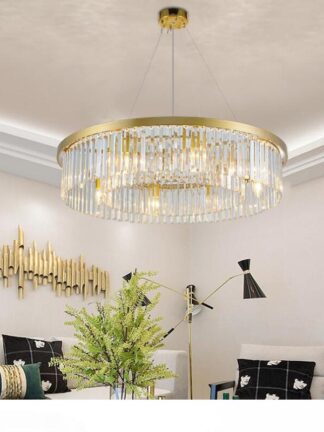 Купить Simple crystal chandelier postmodern personality creative living room lighting restaurant bedroom chandelier lamp