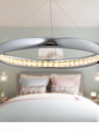 Купить Single layer light crystal chandelier for dining room bedroom hanging led chrome indoor lighting lampada di lusso