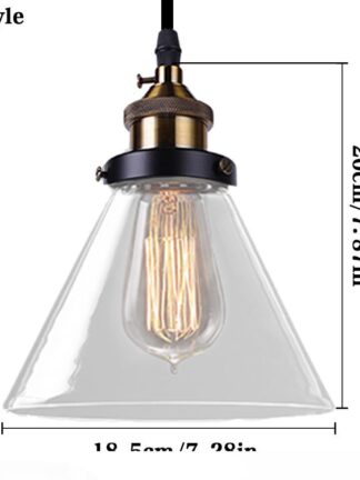 Купить Vintage Pendant Lights Glass Abajur Suspension Luminaire Loft Retro E27 Lamp Lamparas Colgantes Industrial Home Lighting Fixture
