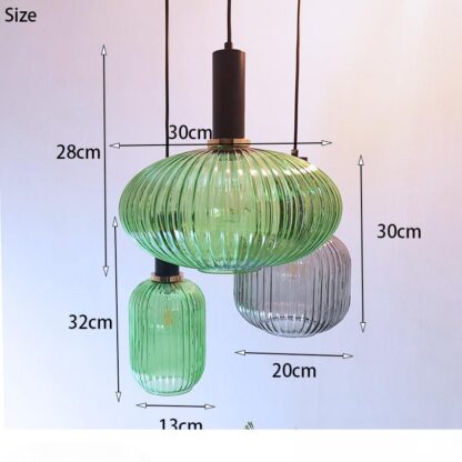 Купить Nordic restaurant pendant lights gray green Cognac glass modern hanging lamp bedroom living room kitchen suspension luminaire