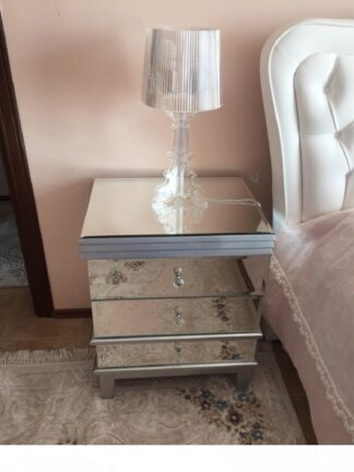 Купить French Acrylic Table Lamp 20" High Accent Table Light LED Crystal Bedroom Nightstand Lamp Living Room US EU Plug E27