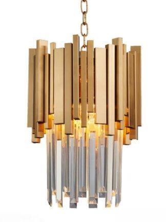 Купить Small round gold kitchen chandelier lighting modern k9 crystal lamp for dining room foyer chrome pendant lamps
