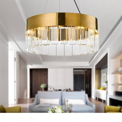 Купить Art Deco LED Lustres Pendant Lamp for Hotel Hall Dining Room Parlor Pendant Lamp Gold Restaurant and Pub Hanging Lamp