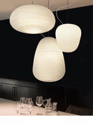 Купить Nordic Creative Foscarini RITUALS White Glass Led E27 Pendant Light For Dining Room Living Room Bar Restaurant Ac 80-260v
