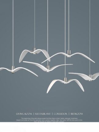 Купить Creative Pendant Lights Personality Seagull Pendant Lamp Bedroom Chandelier lighting Loft Bar Dining Room suspension luminaire