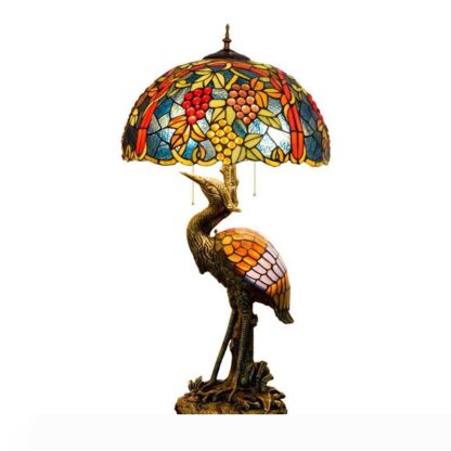 Купить Factory Direct Sale Tiffany American Country Table Lamp Study Bedroom Crane Bird Lamp Base Desk Lamp