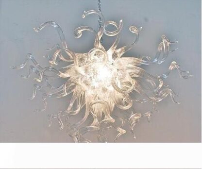 Купить Modern Clear White Color Crystal Hand Blown Glass Modern Style Chain Chandelier Lighting ans Pendant Lamps