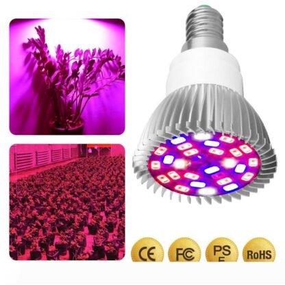 Купить Phyto Lamps Full Spectrum E27 Led Plant Light Grow Lamp E14 Led For Plants 18W 28W Fitolampy Greenhouse Tent Bulbs UV IR.