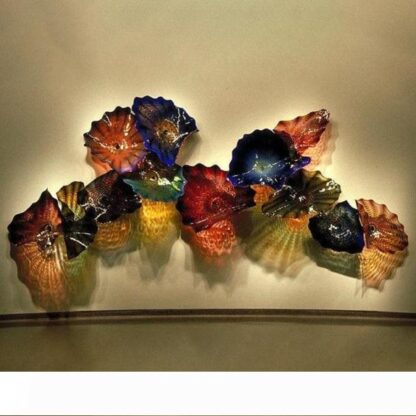 Купить Antique Decorative Wall Art Lights Hanging Murano Glass Plates Wall Lamps Handmade Wedding Decorative Plate Hanging Wall Free Shipping.