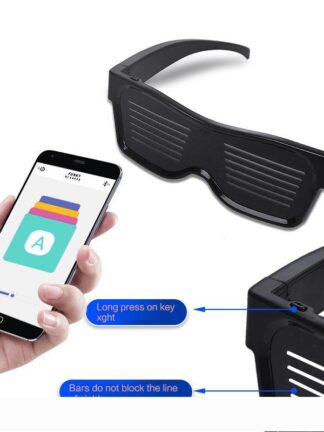 Купить Magic Bluetooth LED Party Glasses APP Control Luminous Glasses EMD DJ Electric Syllables Glow Party Supplies