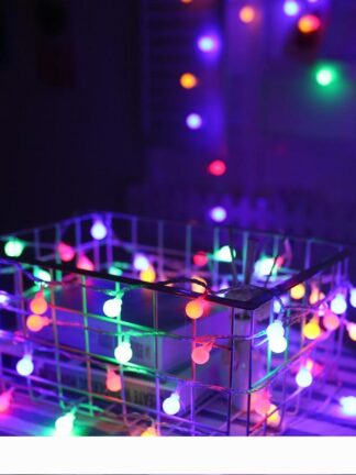 Купить BRELONG 2M 10LEDs string Christmas lights outdoor waterproof battery box lights string holiday decoration lights round ball string