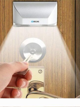 Купить Lamp Night Light Intelligent Auto PIR Door Lock Induction Lamp Door Keyhole IR Motion Sensor Heat Detector 4 LED Smart Light