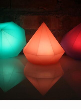 Купить BRELONG Creative Children's Day Gifts Colorful Diamonds Silicone Night Lights Bedroom Desk Lamps Battery Pats 1 pcs
