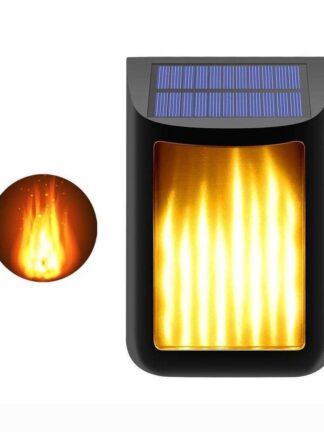 Купить BRELONG led solar wall light outdoor waterproof landscape Lamp line induction courtyard light flame light 1 pc