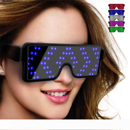 Купить BRELONG LED luminous glasses party 8 dynamic picture switchable USB charging party bar KTV dress up toys