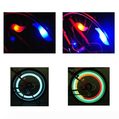 Купить spoke light wheel light with battery plus battery bicycle decorative night light multi-color optional Red Bled Green RGB