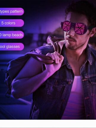Купить BRELONG 16 kinds of dynamic pattern LED light-emitting glasses adjust cycle flashing bar party atmosphere light