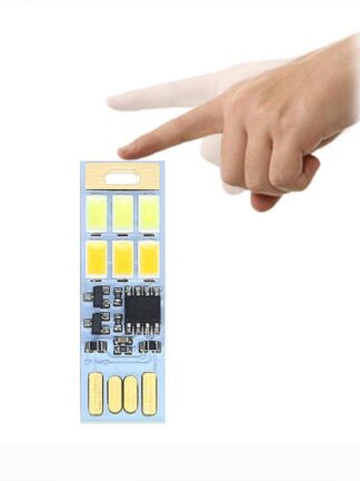 Купить Touch switch dimming USB card night light dual color temperature portable emergency light reading night light