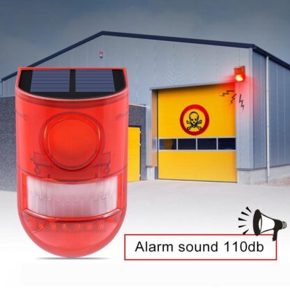 Купить Edison2011 Solar Alarm Lamp 110db Warning Sound 6led Red Light IP65 Waterproof Motion Sensor Caution Lights For Warehouse Secret Place Wall