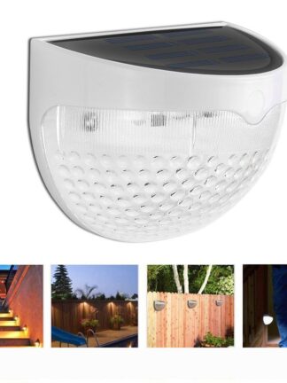 Купить 10 Pieces Solar Garden Light With 6 Leds Waterproof Fence Garden Light Wall Lamp Auto ON OFF For Outdoor Lighting garden decoration