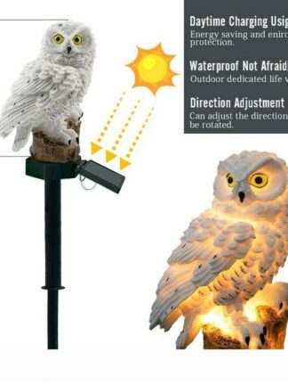 Купить Umlight1688 Owl Solar Light With Solar LED Panel Fake Owl Waterproof Outdoor Solar Powered Led Path Lawn Yard Garden Lamps