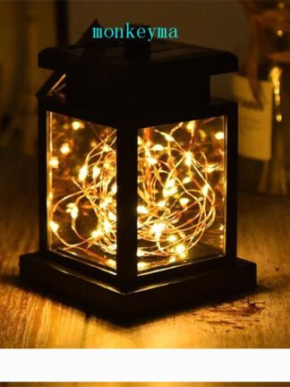 Купить Outdoor Lamp Solar Balcony Waterproof Hanging Lamp Courtyard Night Light Glass Landscape Garden Candle Lamp Outdoor Decorative Night Lamps