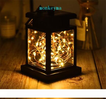 Купить Outdoor Lamp Solar Balcony Waterproof Hanging Lamp Courtyard Night Light Glass Landscape Garden Candle Lamp Outdoor Decorative Night Lamps