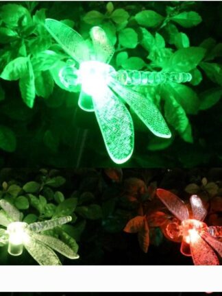 Купить Color-Changing LED Solar Landscape Path Light Outdoor Dragonfly Butterfly Bird Lawn Lamps Garden Lawn Landscape Lamp