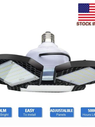 Купить 80W 60W 45W E27 LED Bulb SMD2835 Super Bright Foldable Fan Blade Angle Adjustable Ceiling Lamp Home Energy Saving Lights